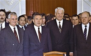 Create meme: nursultan abishevich nazarbayev, yeltsin nazarbayev kravchuk, space 