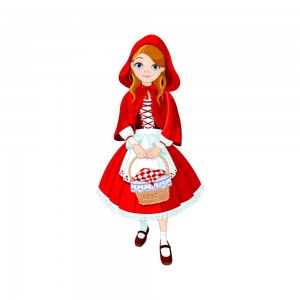 Create meme: the red riding hood costume, the tale of little red riding hood, little red riding hood fairy tale vector