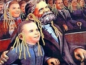 Create meme: people with noodles on the ears poster, noodles on the ears of the Soviet Union, noodles on the ears of the meme