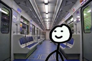 Создать мем: поезд, в метро, вагон метро