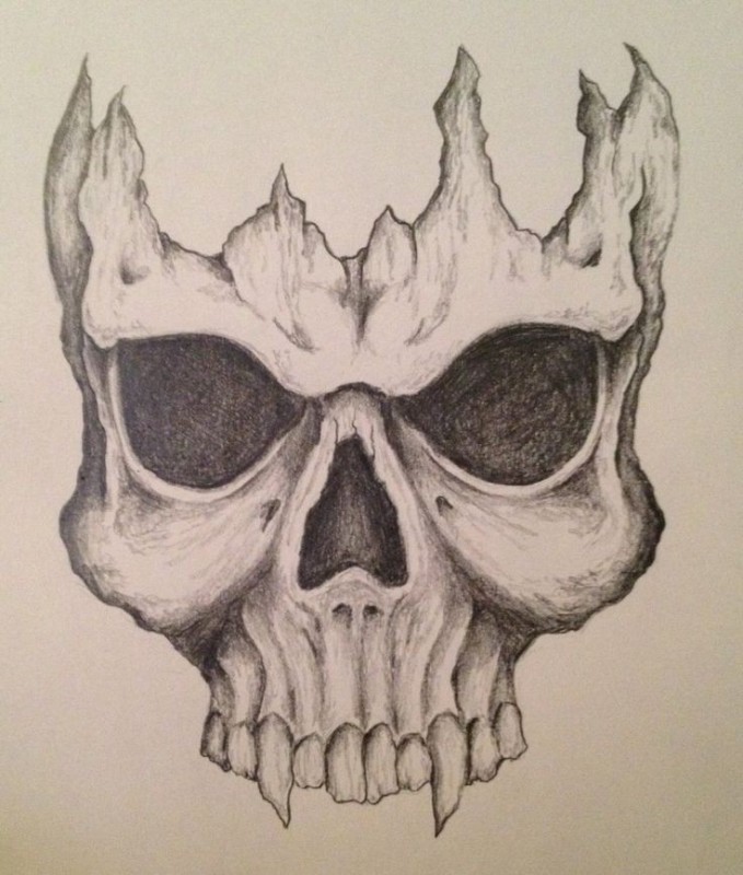 Create meme: sketch of the skull, skull sketch is simple, skull sketch