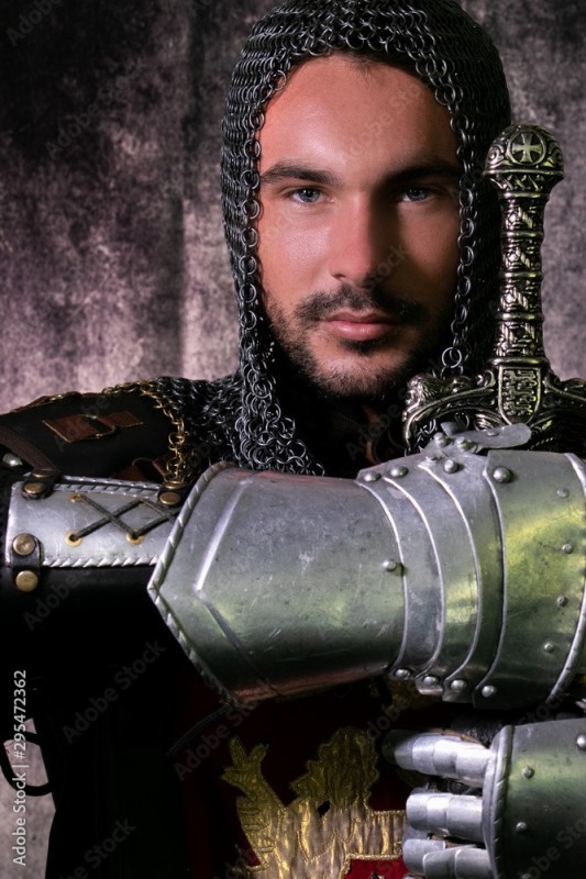 Create meme: knight , knight in chain mail, medieval knight 