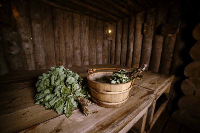 Create meme: russian bath with a broom, live russian bath, Russian bathhouse 