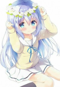 Создать мем: kafuu chino, chino kafuu art, аниме chino kafuu etti