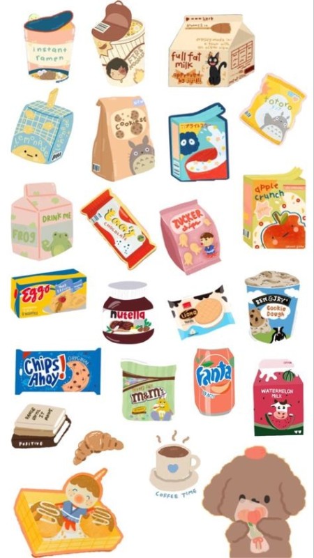 Create meme: snacks stickers, food stickers, paper stickers