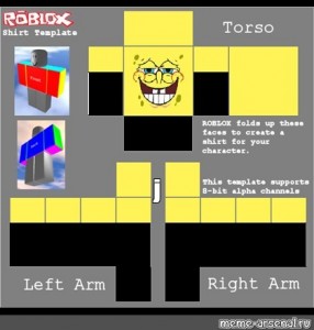 Create Meme Roblox Spongebob Shirt Clothes For Roblox In Roblox