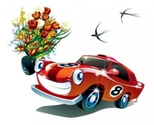 Create meme: March 8, auto drawing, postcard happy birthday motorist, The day of motorist