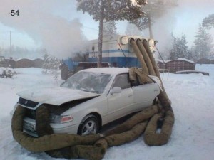 Create meme: warming up a car in the winter fun, warming up the car engine in the winter, thawing Avto Surgut