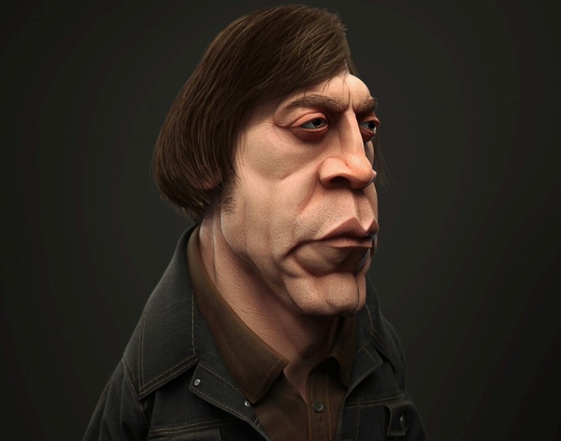 Create meme: male , anton chigurh, anton chigur art