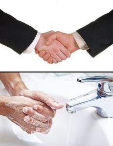 Create meme: meme washes his hands after shaking hands, handshake then washes his hands, hand washing