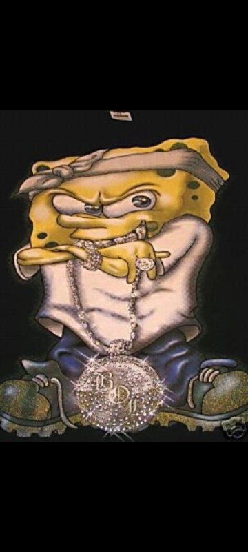 Create meme: gangsta spongebob, spongebob cool, spongebob the gangster