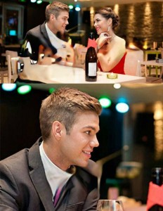 Create meme: a man and a woman in a restaurant, date in a restaurant, male