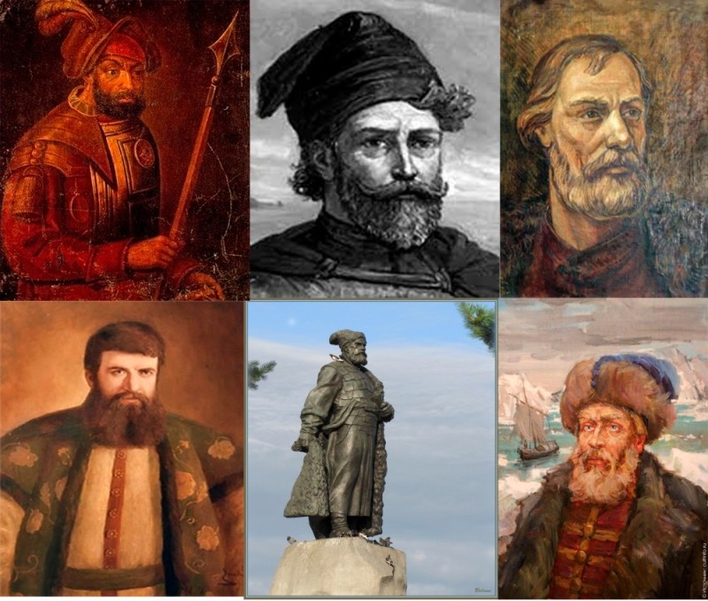 Create meme: explorers of siberia, explorers and discoverers of the 17th century in Russia, semyon ivanovich dezhnev