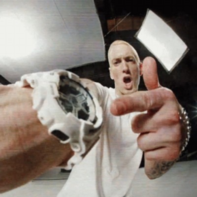 Create meme: eminem with a watch, Eminem watch, eminem g shock