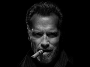 Create meme: Arnold with a cigar, Schwarzenegger with a cigar, Arnold Schwarzenegger with a cigar