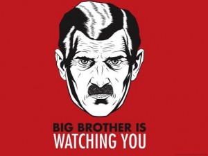 Создать мем: большой брат следит черный фог, big brother is watching you 1984 4k, большой брат