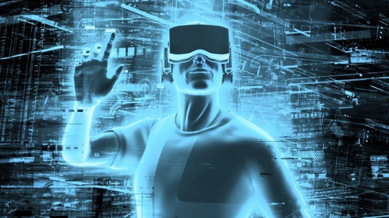 Create meme: virtual world, virtual reality and artificial intelligence, virtual reality background