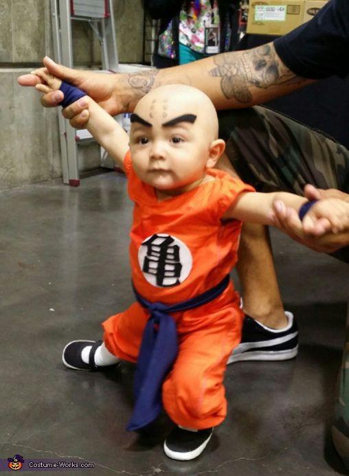 Create meme: dragon ball baby costume, cosplay is funny, goku cosplay costume