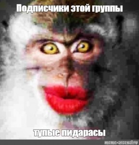 Create meme: funny monkey, monkey with red lips