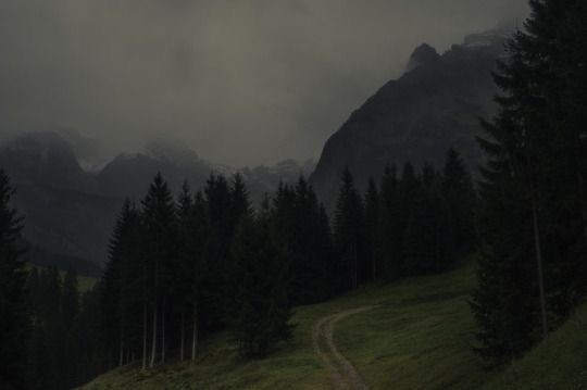 Create meme: cloudy mountains, darkness, nature 