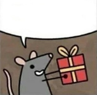 Создать мем: крыса комикс, день крысы, крыса подарок чума
