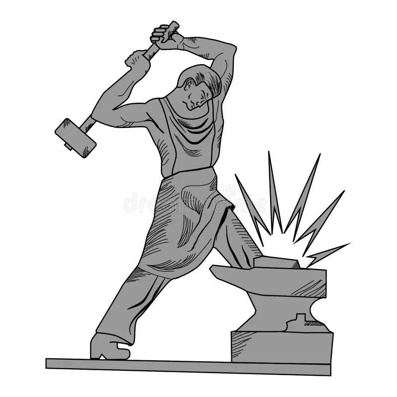 Create meme: The blacksmith's drawing, drawing of Hephaestus, figure