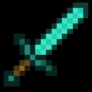 Create meme: minecraft diamond sword, diamond sword minecraft, diamond sword minecraft