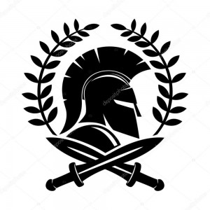 Create meme: the Spartan helmet, the Spartan helmet emblem, Spartan helmet and shield tattoo sketches