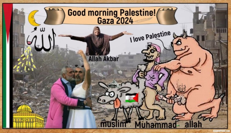 Create meme: land of palestine, caricatures of Muslims, girl 