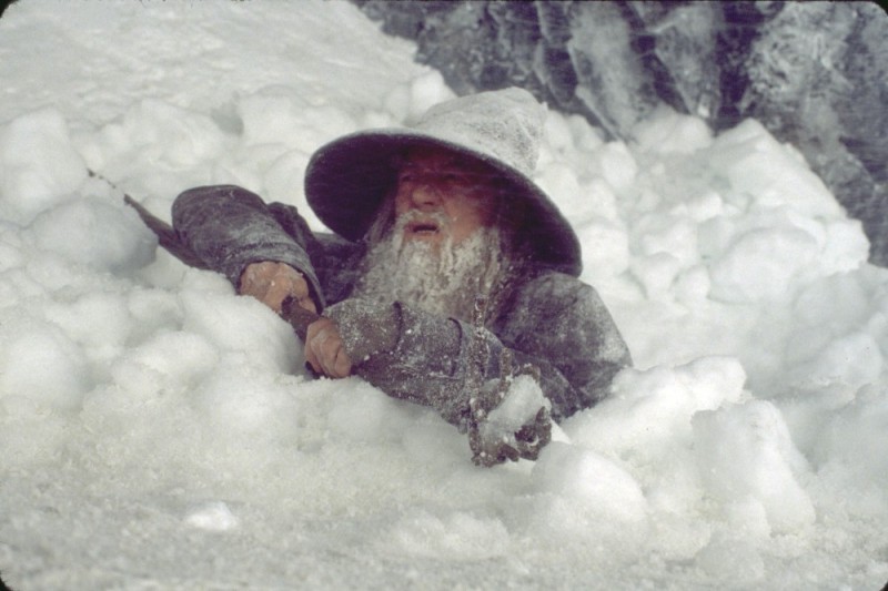 Create meme: Gandalf jokes, Gandalf , Gandalf and Gimli in the snow