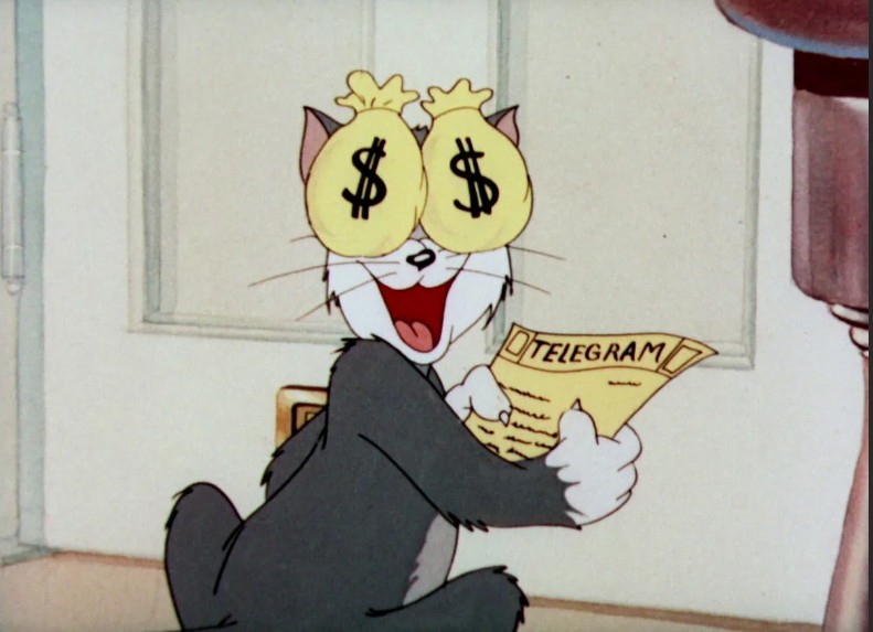 Create meme: cartoon Tom , Tom and Jerry cat millionaire, the cat from Tom and Jerry