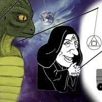 Create meme: reptilians the Illuminati, Sarah Jane Smith Reptilians, anunnaki reptilian illuminati