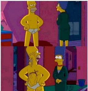 Create meme: joyreactor.cc, Homer Simpson, Homer back fat