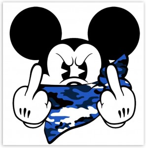 Create meme: Mickey mouse facts, Mickey mouse shows the middle finger, Mickey mouse