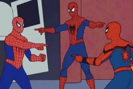 Create meme: meme two spider-man, spider man and spider man meme, 3 spider-man meme