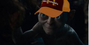 Create meme: Gollum McDonald's 