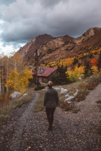 Создать мем: fall, mountain, домбай осенью