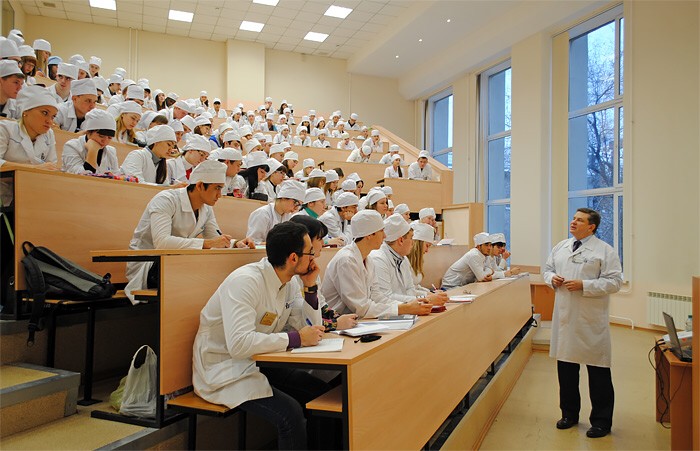 Create meme: lecture at a medical university, medical students, Medical school