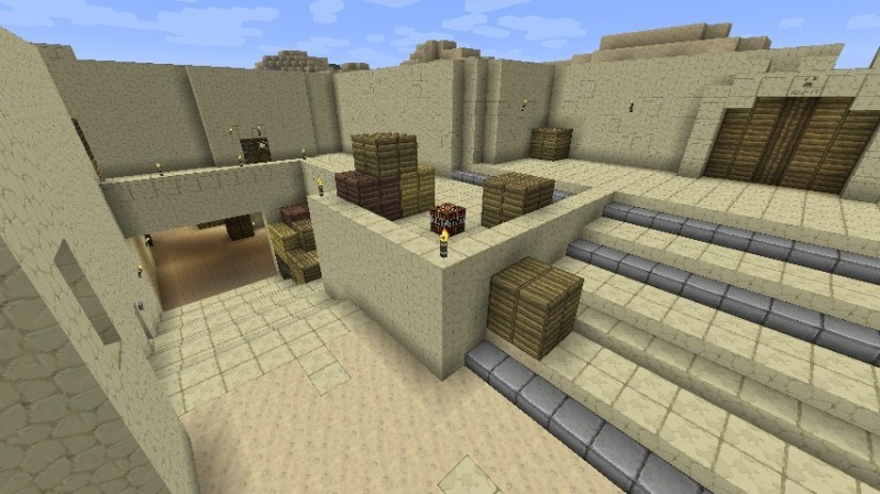 Create meme: dust 2 minecraft, dust 2 minecraft map, minecraft counter strike map