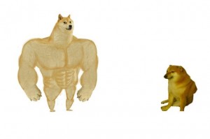 Create meme: muscular dog, inflated doge, doge Jock