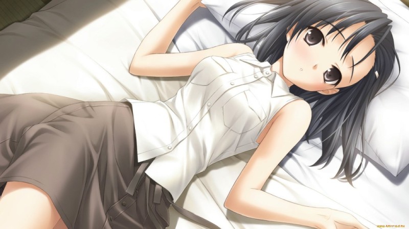 Создать мем: аниме, аниме девушка лежит на спине, аниме yosuga no sora