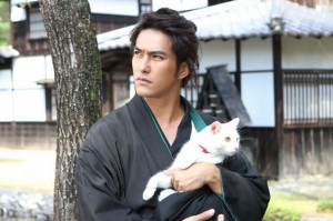 Create meme: Kazuki Kitamura the cat and the samurai, cat Japanese, Samurai Cat
