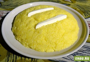 Create meme: corn porridge with butter, polenta, Abkhaz porridge of maize flour