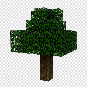 Create meme: tree in minecraft