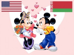 Create meme: Mickey and Minnie mouse Country USA - Belarus 6 February 2013