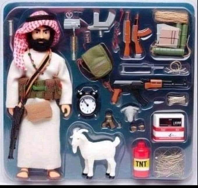 Создать мем: игровой набор армия, кукла араб, игрушка усама бен ладен