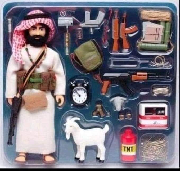 Create meme: osama bin laden figurine, toy machine, osama bin laden toy