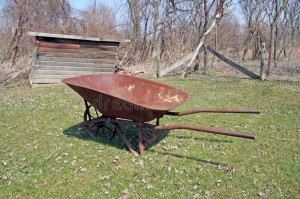 Create meme: wheelbarrow garden