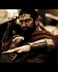 Create meme: 300 Spartans ending, 300 Spartans, Gerard Butler in the movie 300 Spartans