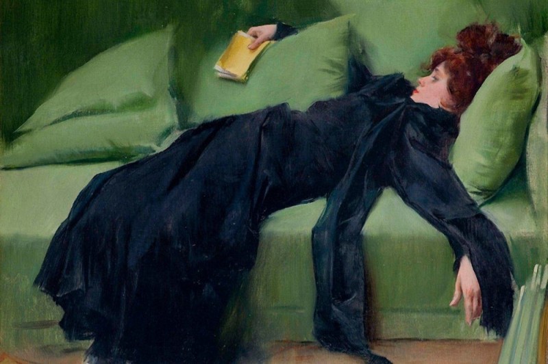 Create meme: young decadent painting, Ramon Casas is a young decadent, young dekadentka